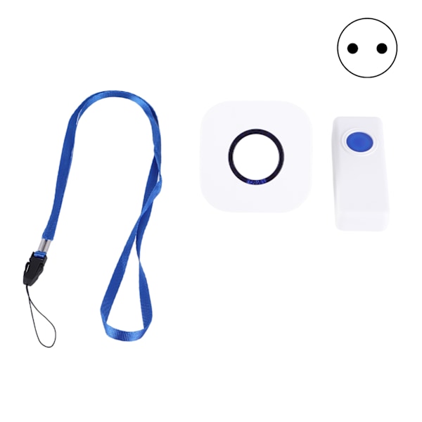Trådlös Caregiver Personsökare Långdistans stark signal 38 låtar 4 växelvolym Nurse Alert System SOS Call Button 100‑240V EU-kontakt