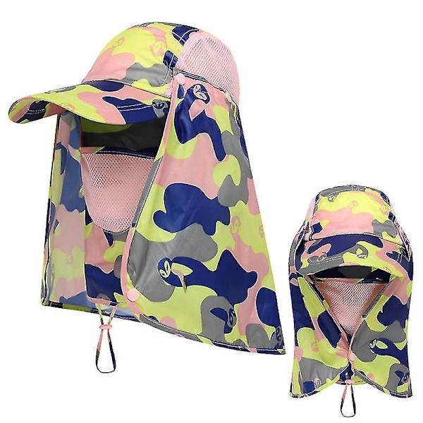 Legionnaire Solhat med UV-beskyttelse - Camouflage Pink