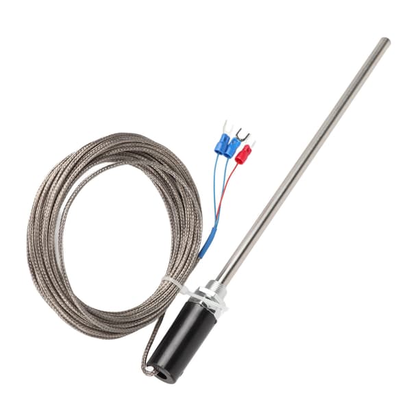 M12 Probe Termoelement PT100 Temperaturfølerprobe i rustfritt stål 200mm 0-400°C5m