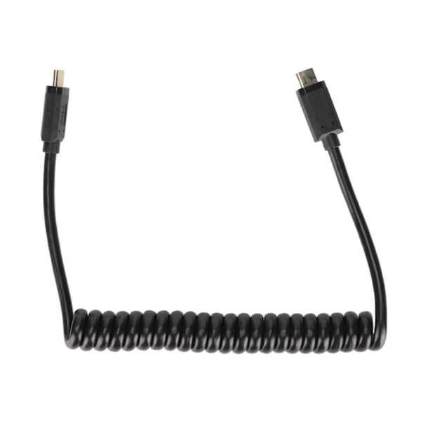 USB C-kabel USB C til USB C 14K 60hz 3A Hurtiglading 10Gbps 1,2m spiralfjærdesign USB C-strømkabel hann rett til hann rett kontakt
