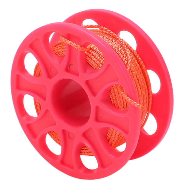 30M Sukelluskela Sukelluskela Sormikela Kaksoispäällä Varustettu Lukkoklipsi Fluoresoiva Oranssi Lanka Pink