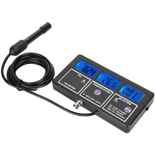Vattenkvalitetsmonitor Multiparameter PH EC CF TDS Temperaturtestmätare EU 230VAC 50Hz