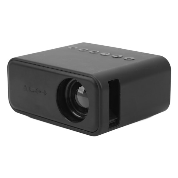 Miniprojektor Svart 1920x1080 Fjärrkontroll Inbyggd högtalare USB-driven bärbar projektor för Family Office 100‑240V EU-kontakt