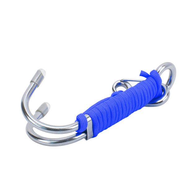 Drift Hook for Dykking Dobbelt Dobbelt Rustfritt Stål Drift Hook med Line for Grottedykking Blå