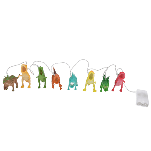 8 LED Dinosaur String Lights Batteridrivna String Lights Barn sovrum Tecknad Dekorativ lampa för jul födelsedag