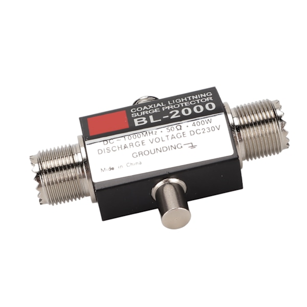 Yinitone BL-2000 koaxial blixtöverspänningsskydd PL259 hona till PL259 hona koaxial blixtavledare