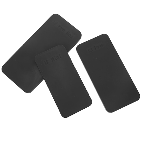 3 stk LCD-skjerm Fix Reparasjonsmatte Gummi Stabil LCD-skjerm Selvklebende Fjerningspute for IOS 12 12Pro