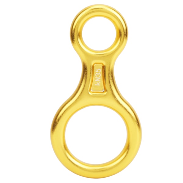 Klatring 35KN Figur 8 Nedfiringsbrems Nedoverbakkeutstyr Legering riggplate for Rappellering Gull
