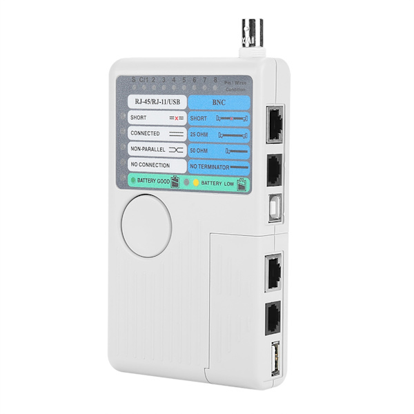 4-i-1 Bärbar LAN Nätverkskabel Tester Fjärrkontroll RJ11 RJ45 USB BNC för UTP STP-kablar Tracker