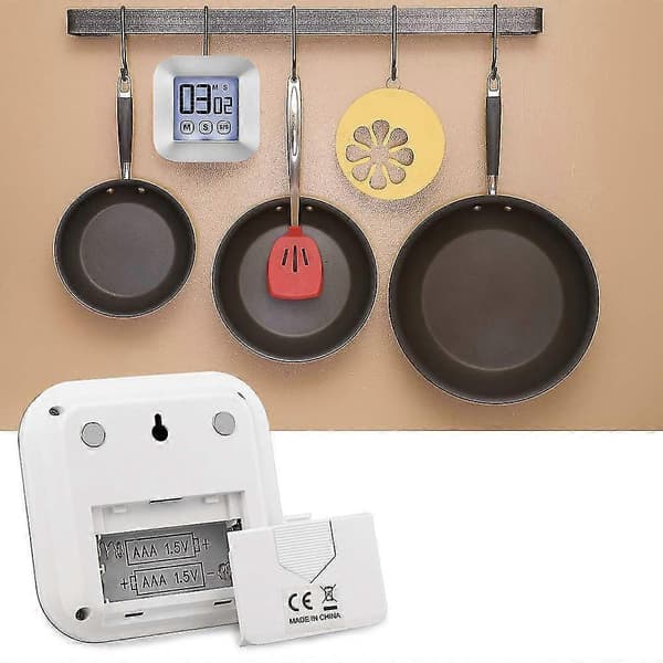 Digital timer multifunktionell stor LCD-klocka nedräkning nedräkningslarm