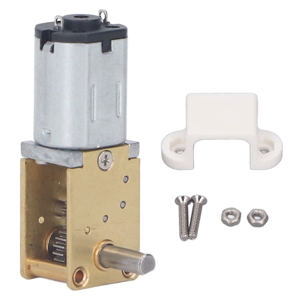 12V DC-vaihdemoottori kiinteällä pohjalla Yksiakselinen Harjattu korkea vääntömomentin matovaihde Nopeudenvaihdemoottori 7,5 mm 16 RPM (1:1016 Vähentämissuhde)