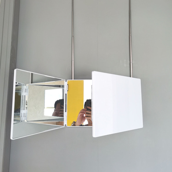 Vikbar 3-vägs spegelsmink Justerbar trefaldig spegel för självklippning och styling av DIY-klippverktyg