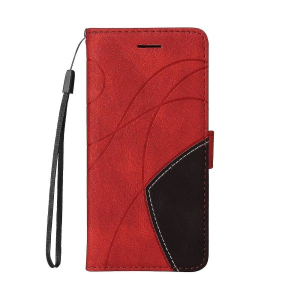 Iphone 8 Plus/iphone 7 Plus Fodral Kort Pu-hållare Läder Cuir Plånbok Flip Cover - Röd