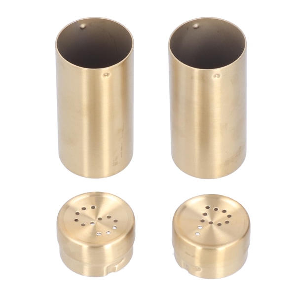 2st Kryddburk Rostfritt stål Kryddflaska Salt och peppar Shaker Kitchen ToolGolden