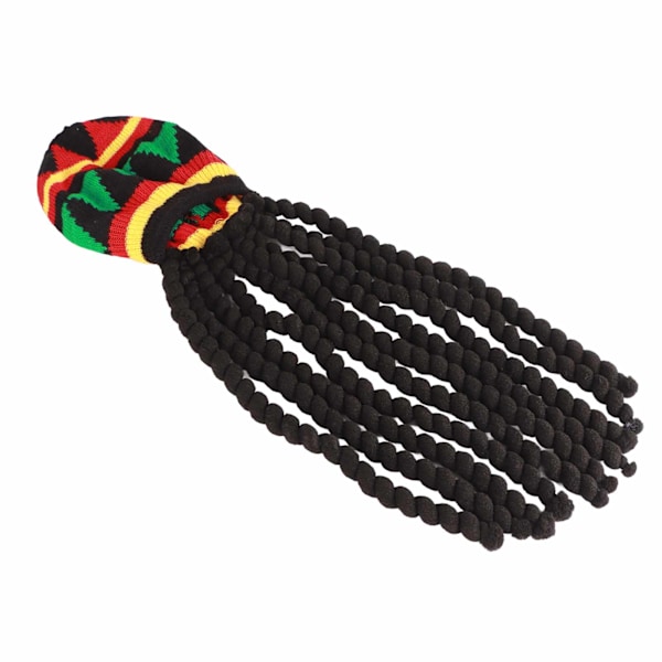 Dreadlocks paryk hue Andas strikket baskerhat med lang sort dreadlocks paryk til sommer vinter halloweenfest