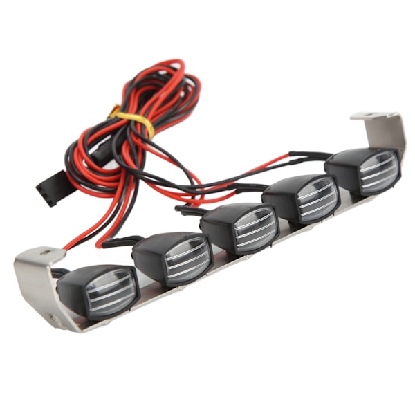 RC Taklampe LED Lys Firkantet Taklampe DIY Frontlys for SCX10 1/10 RC Bil Crawler 5 Lys