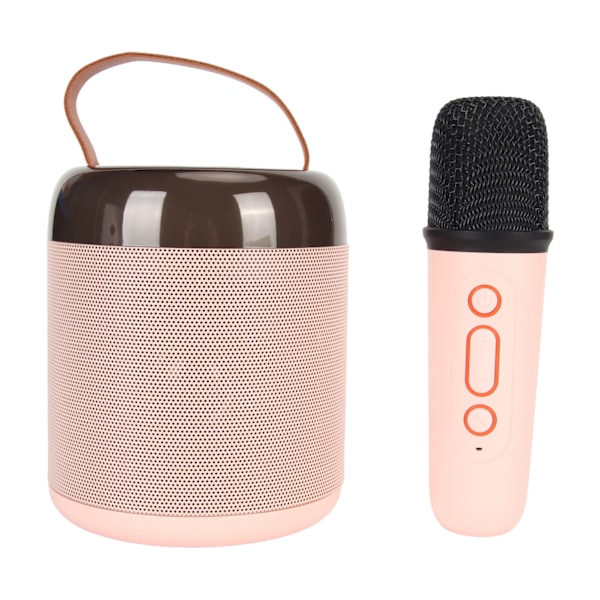 RGB-högtalare 16 ljuspärlor Lätt kompakt, bärbar Bluetooth-högtalare med trådlös mikrofon för hem rosa