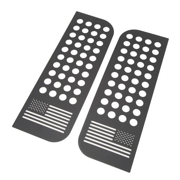 2 stk. Bagrudevindues-Dekaler i Aluminiumlegeringsglaspanel-Dækning Trim Passer til Wrangler JL JT Unlimited 4-dørs