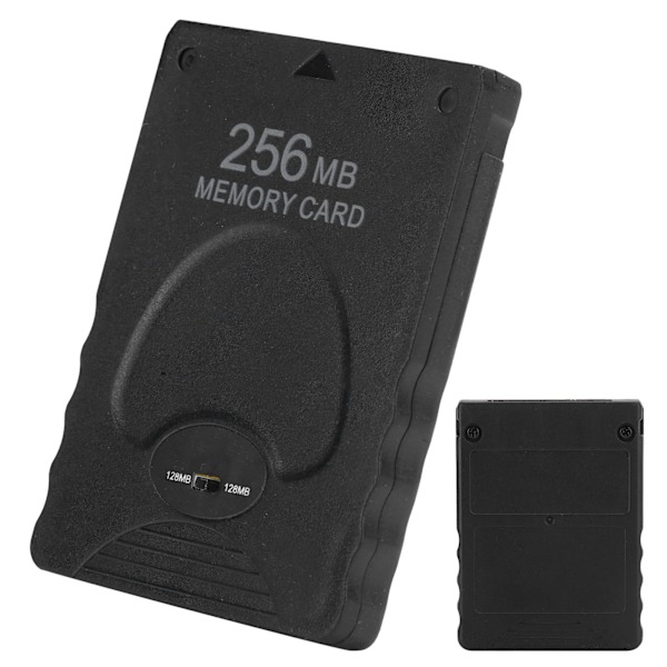 Bærbar hukommelseskort 256MB tilbehør til PS2 PlayStation 2 Game Data Console sort