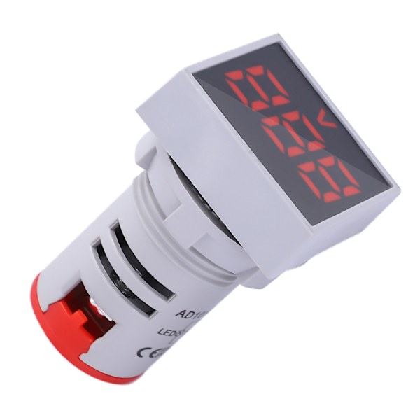 AC20-500V LED-indikatorlampe Mini Digital LED-display Voltmeter Firkantet signallampe (rød)