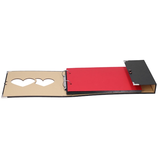 Fotoalbum Dubbel Hjärta Ram Frontdekoration Scrapbook Album Lämpligt för DIY Hantverk Gästböcker