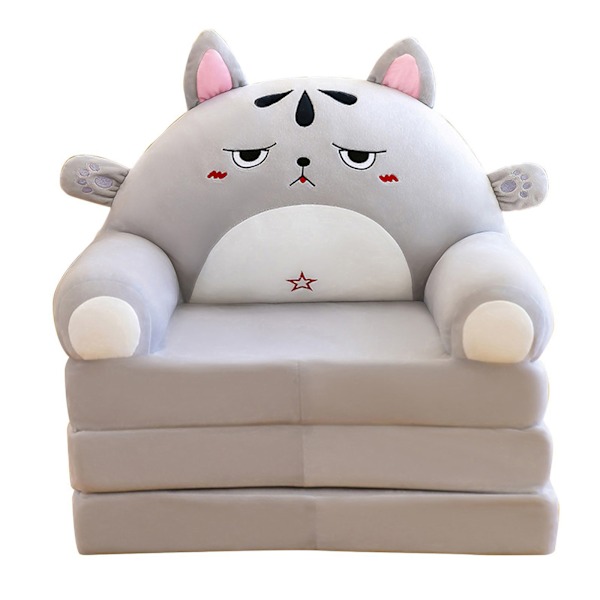 2-in-1 taittuva lasten sohva Tyyny Plush-sohva Söpö sohva lapsille