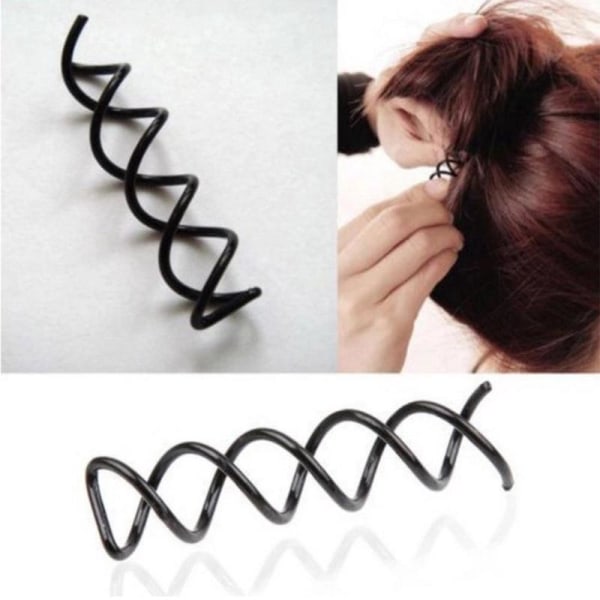 36 stycken clips hårspännen Spiral hårnål DIY-hårstyling (svart)