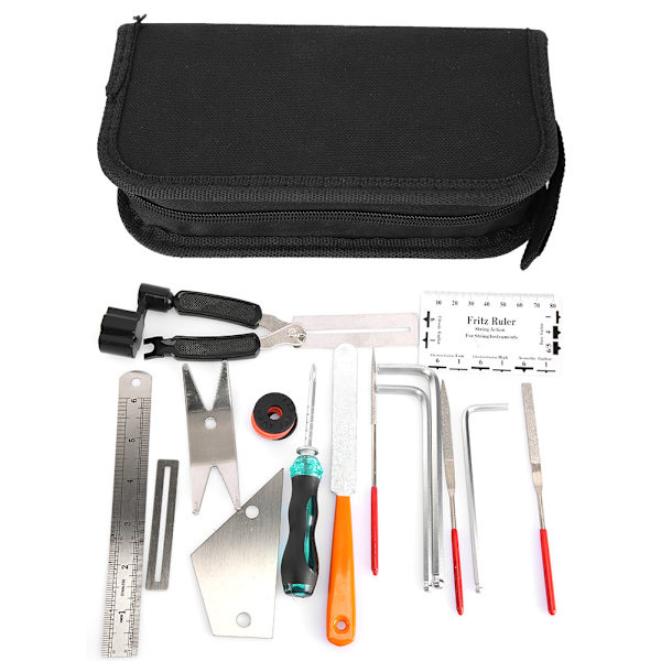 Guitar Repair Maintenance Tool Kit 3 i 1 String Winder Leveling Linjal Fret Sanding File (Gitar Repair Maintenance Tool )