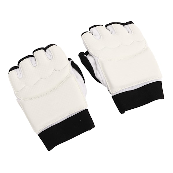 1 par Taekwondo handskar Andas elastiska halvfinger Kickboxning Boxning Träningshandskar för kampsport M