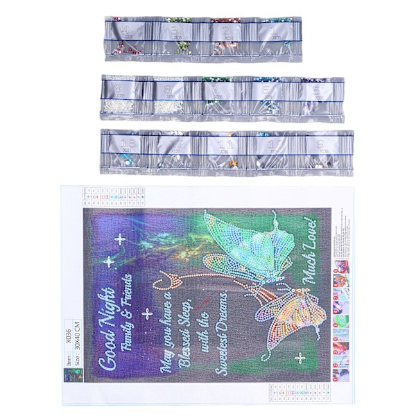 Diamantmaleri 5D Sommerfugl Flyvende Specialformet Diamant DIY Stue Soveværelse Dekoration Maleri