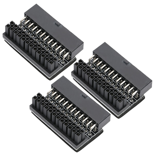 3 kpl Emolevyn Virtasovitin 24Pin - 90 Asteen Liitin DIY Asennustarvikkeet
