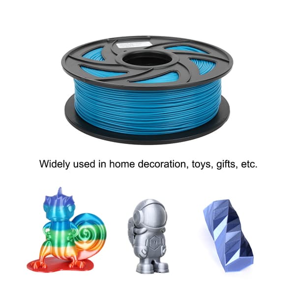 Cyan PLA Printer Filament 1.75mm 1KG Lang Filament Udskrivningsmateriale til 3D Printer