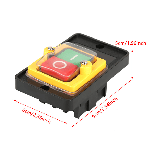 1st KA0-5 380V 10A Svart 2-posisjons Power Control Trykknapp Trykknapps bryter