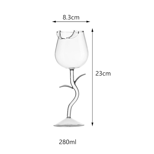Viinilasi Rose Kukka Muotoinen Viinikulho Korkea Borosilikaattilasi Cocktaillasi Juhliin Baariin
