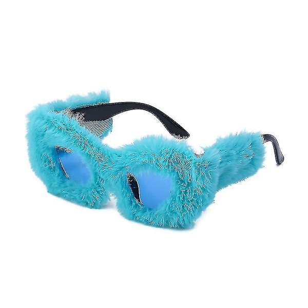 Pehmeät siniset hip hop -aurinkolasit naisille - Vintage-juhlaeyewear