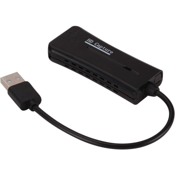 USB2.0 1080P ljud- och videoinspelningskort för livestreaming av spelundervisning Videokonferensinspelningsbox Direkt datorinspelning, modell: svart