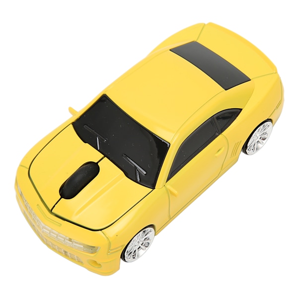 Race Car Trådløs Mus Sportsvogn Computermus 2.4 GHz LED Lys 1600 DPI Optisk Sensor til OS X PC Gul