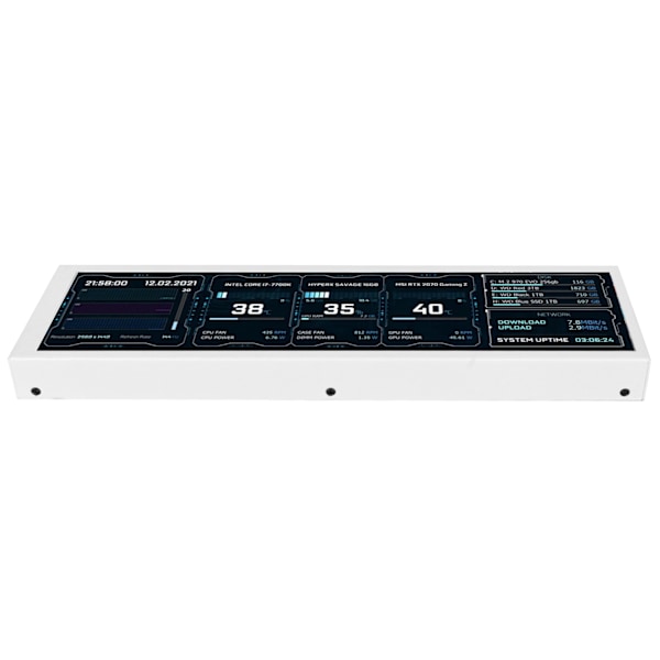 8,8-tommer computer temperaturmonitor 1920x480 60Hz til AIDA64 CPU GPU SSD Data Temperaturmonitor til Raspberry Pi til Windows Hvid