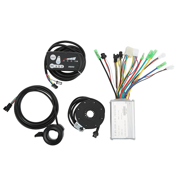 Elcykel 15A Controller 36V 48V Common Speed ​​Controller med LED S800 Display Panel för 250W 350W motor