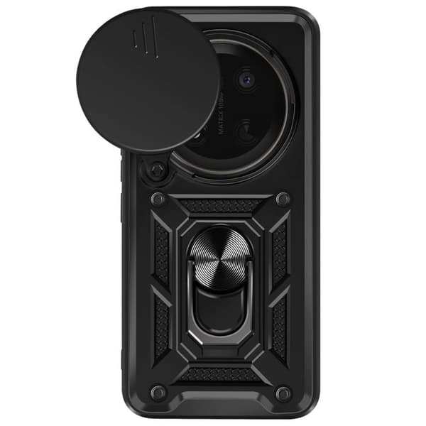 Cover Kompatibel med Honor Magic 7 Lite - Mayaxess - Sort - Stødabsorberende - Støttering - Kameradæksel Svart