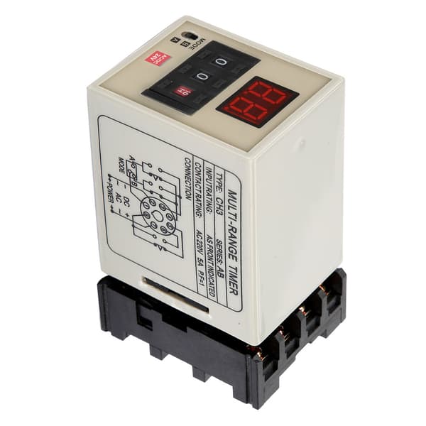 AH3-DM Dual Mode Delay Timer Relæ 0.01S-99H LED-skærm (AC/DC 24V)