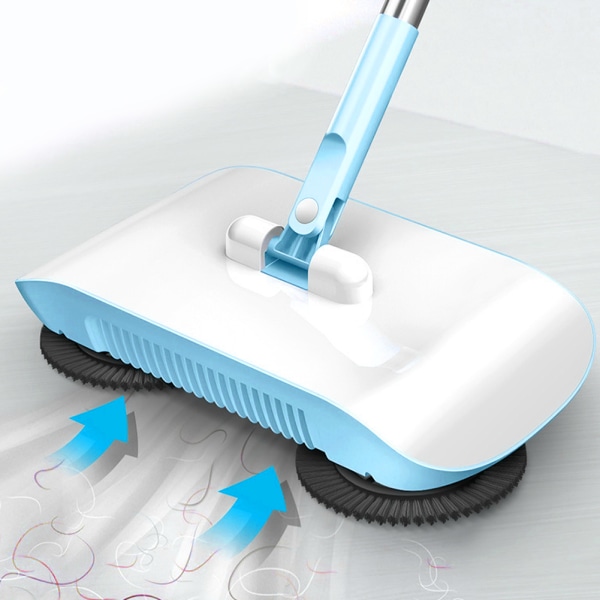 Husholdningshåndskubber fejemaskine moppe kost støvbørste gulvrengøringsværktøjer blå