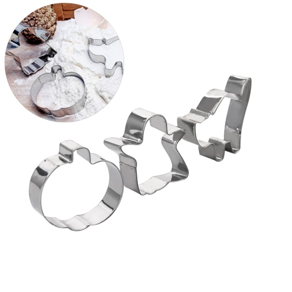 Halloween Cutter Formar Rostfritt stål Cutters Cat Pumpa Ghost Shaped Cutters Set