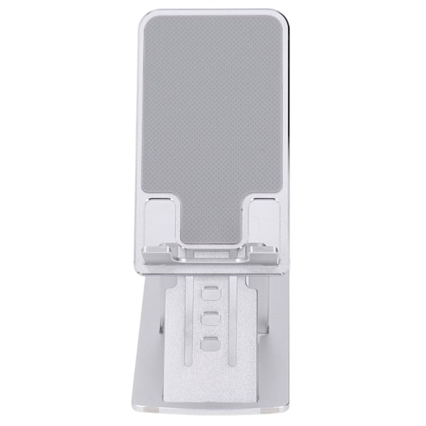 Telefonholder Foldbar Bærbar Ergonomisk 7 Vinkeljusteringer Bund Silikone Aluminiumlegering Tablet Holder Sølv