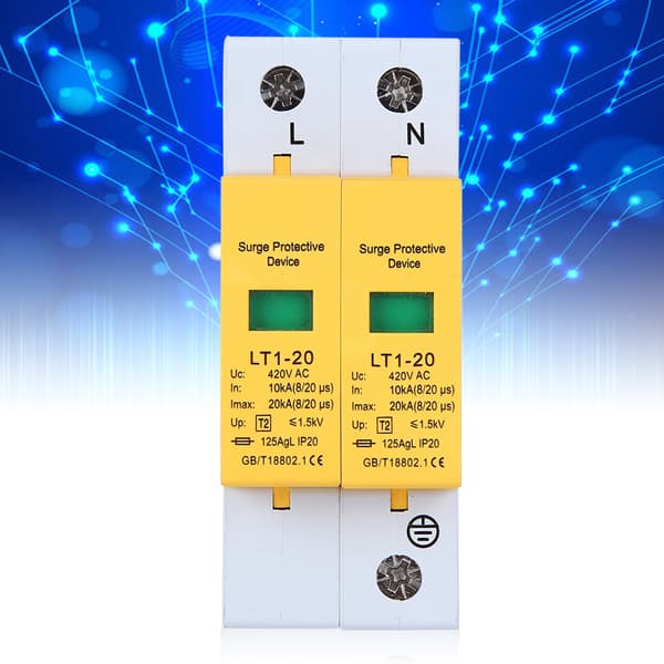 Överspänningsskyddsenhet Gul modul 2P LT1‑20 20ka Anti-Thunder Modular Appliances