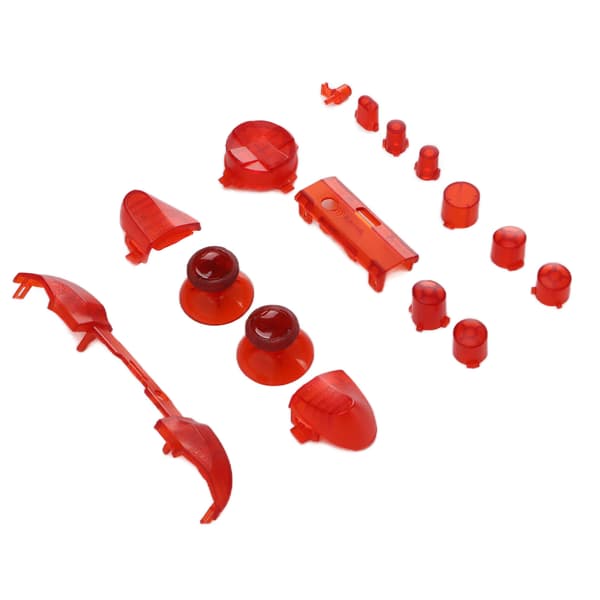 Fuld knapper Mod Kit Trigger Fuld Trigger Modul Sæt Kompatibel med XBOX Series X Kompatibel med XBOX Series S Controller Transparent Rød