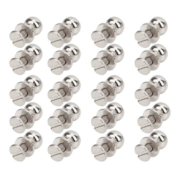 20ST 9 x 8 mm gør-det-selv kobbernitter med rundt hoved Nippel Nagelpose Sko Tilbehør til læder Sølv 9 x 8 mm