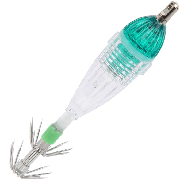 Fishing LED Lure Light Squid Shape Green Light Color Bait Underwater Lamp with Hook