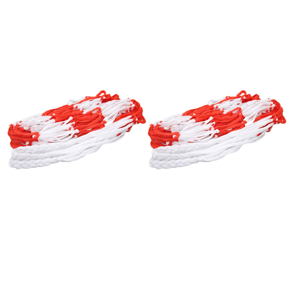 2 stk Store Sportsballnett i Nylon, Rød og Hvit, for Basketball, Volleyball, Baseball