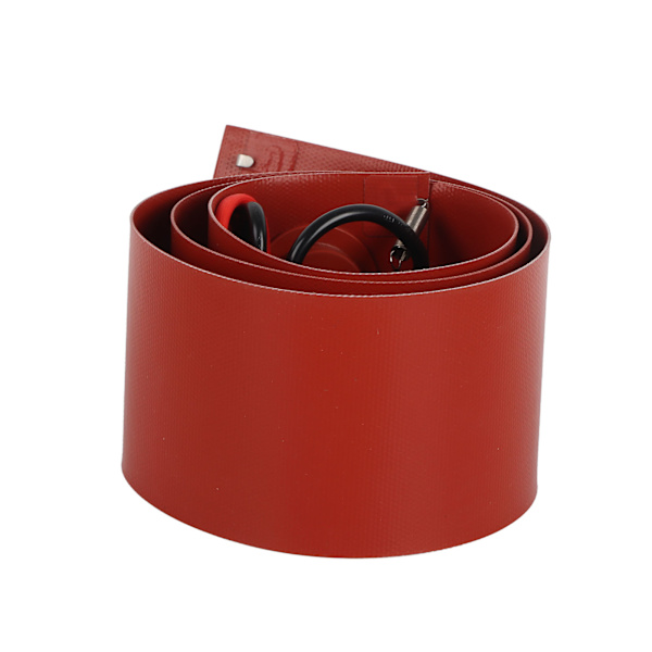 Metal Trommevarmer Silikon 200L 1000W 30‑150℃ 125mmx1740mm Fatvarmer Varmebåndsdyna EU-stik 220V